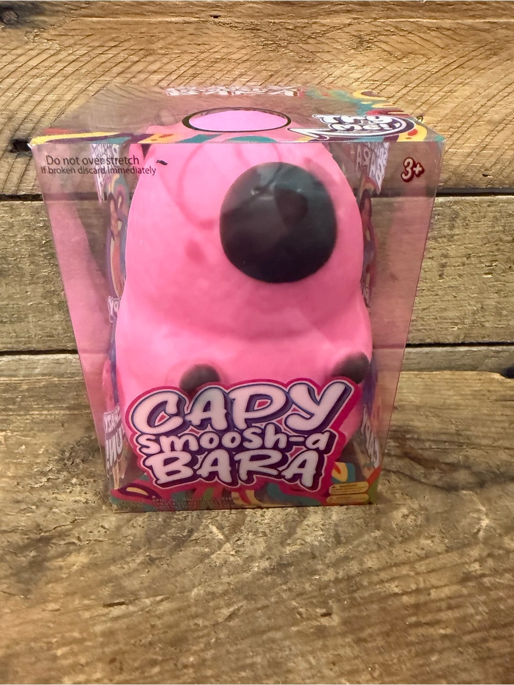 Capy Smoosh-a-Bara Pink Squeeze Toy -